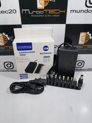 Carregador Universal Notebook 120W - Diversos Conectores