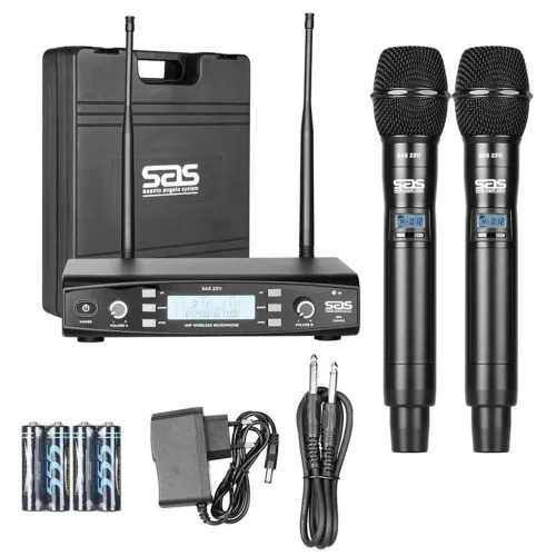 Microfone Sem Fio de Mão Duplo 200 Canais 2311 SAS / Santo Ângelo 