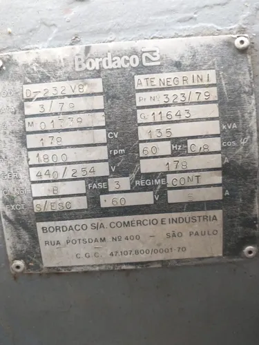 Gerador Motor MWM 135 Kva