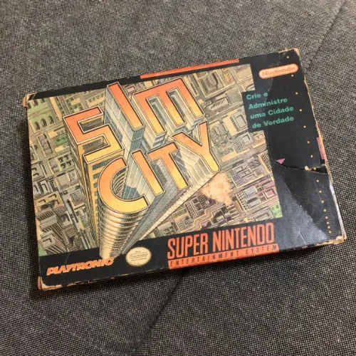 Sim City Original Super Nintendo Com Caixa E Manual