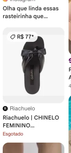 Chinelo num 39 feminino preto Dakota