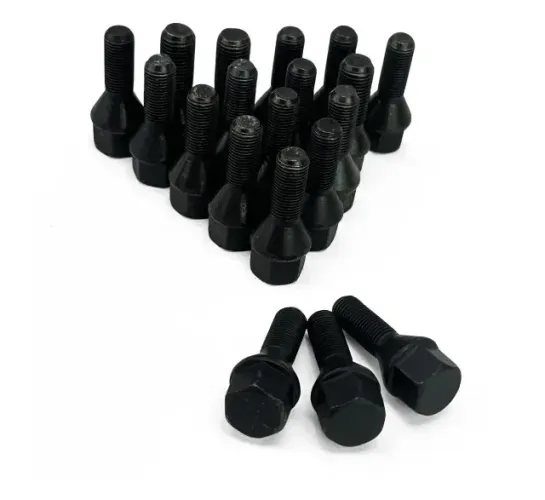 Parafusos roda aro 14 Pretos Cônico Rosca 14x1,5 chave 17 