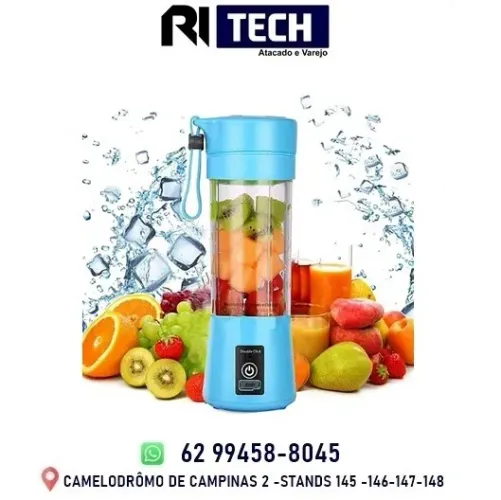 Mini Liquidificador Portátil Juice Blender 380Ml Recarregável USB