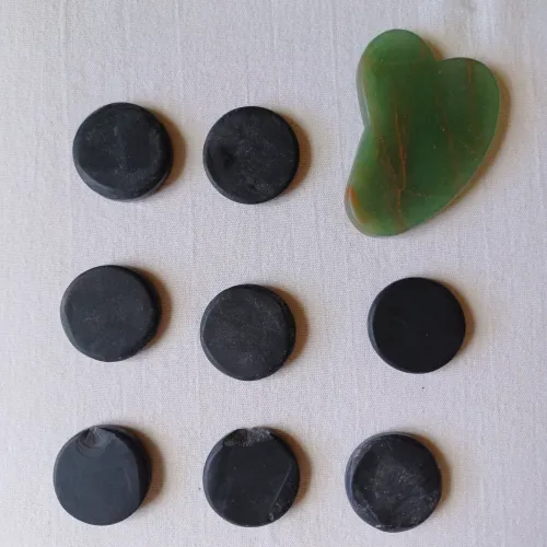 Kit de pedras vulcânicas podais e corpo - massagem