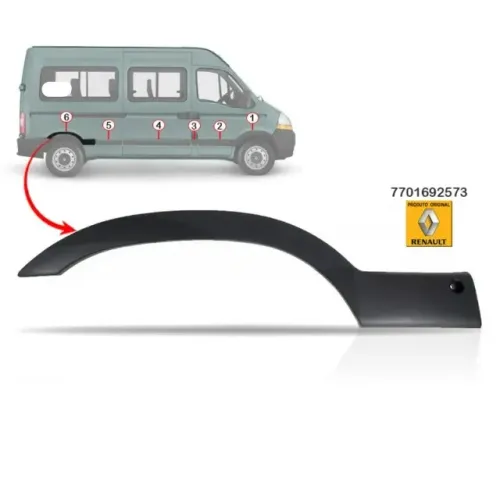 FRISO ARCO RODA MASTER 2010 A 2013 TRASEIRA LADO DIREITO ORIGINAL - *3