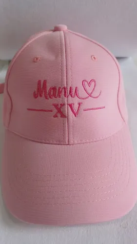 KIT 15 BONÉS BORDADO 15 ANOS ROSA
