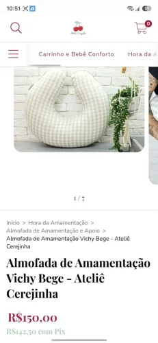 Almofada de amamentação ateliê cervejinha Bege