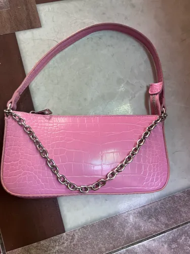 Bolsa baguete rosa