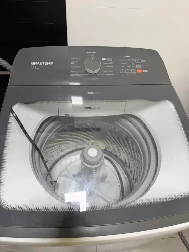 Lavadora de Roupas Brastemp 14kg Cesto Inox 12 Programas de Lavagem Branca BWJ14ABANA