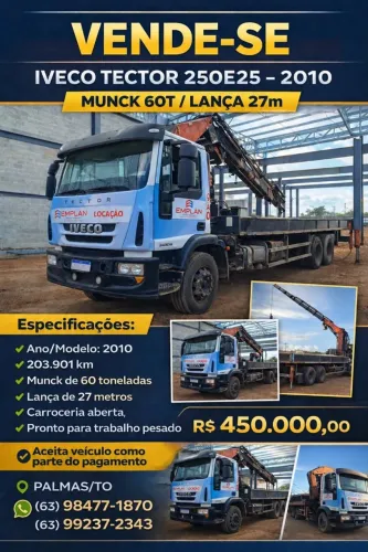 CAMINHÃO MUNCK À VENDA - IVECO TECTOR