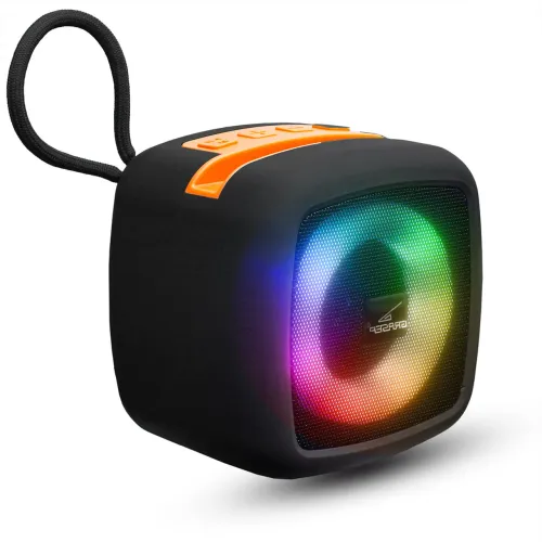 Caixa de Som Bluetooth RGB 20W Portátil - Som Grave Potente + Luz LED