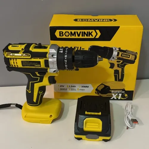 PARAFUSADEIRA PROFISSIONAL 21V COM MANDRIL DE 10MM BOMVINK