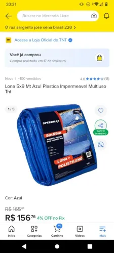 Lona nova lacrada 