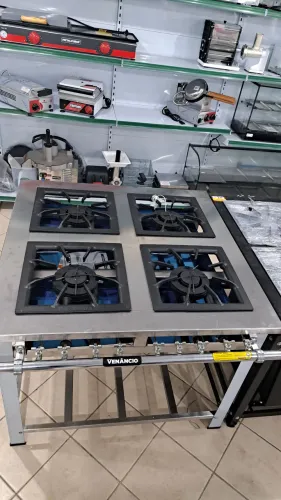 Ac  fogão inox 4 bocas 40x40cm