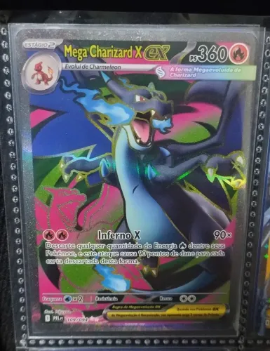 Mega Charizard X 109/94 - Coleção Fogo Fantasmagórico - NM