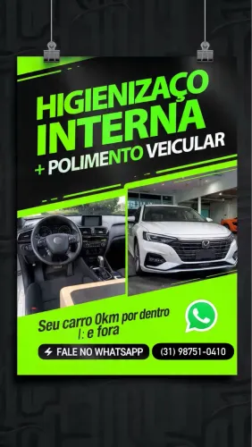 Polimento veicular - Higienização de estofados em geral