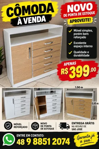 Armario 5 gavetas - cômoda ( nova ) Entrega gratis