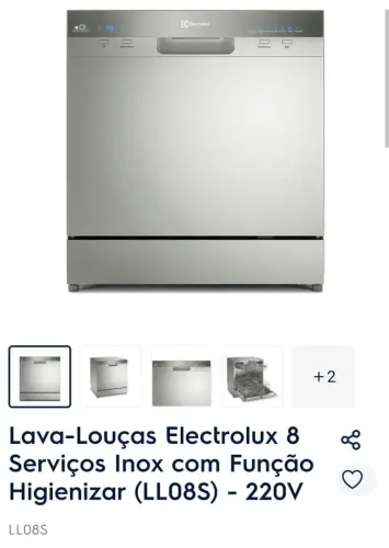 LAVA-LOUÇAS ELECTROLUX - 8 SERVIÇOS (LL08S)_*<br>