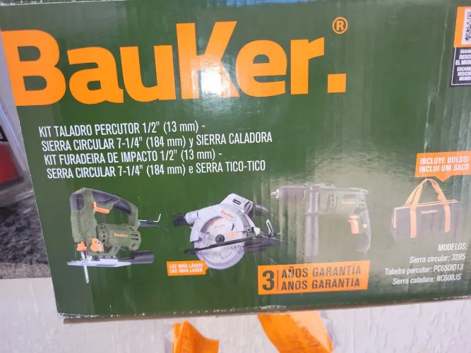 Kit serra circukar, tico tico e furadeira Bauker 127volts novo