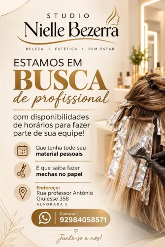 Profissionais para Salão de beleza