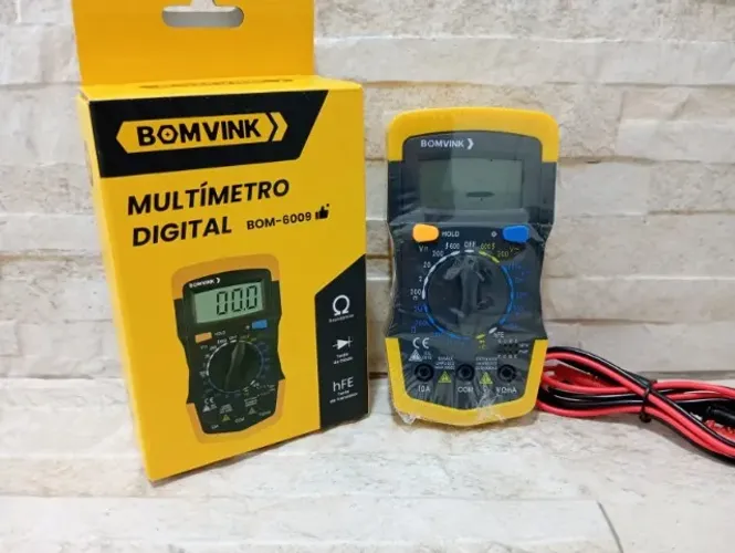 Multímetro Digital Profissional Cabo Multi Teste Luz e Bip