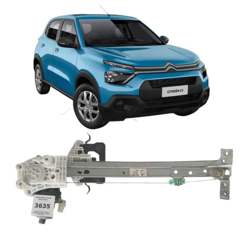 *Máquina Vidro Elétrico Dianteiro Esquerdo Citroen C3 21 a 24