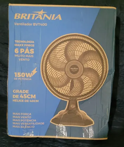 VENTILADOR BRITÂNIA 40CM NOVO NA CAIXA LACRADA