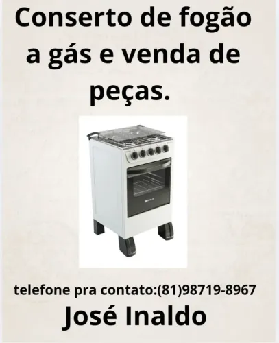 Conserto de fogão e venda de peças de reposição