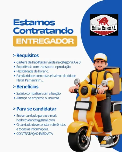 PROFISSIONAIS PARA ENTREGAS 