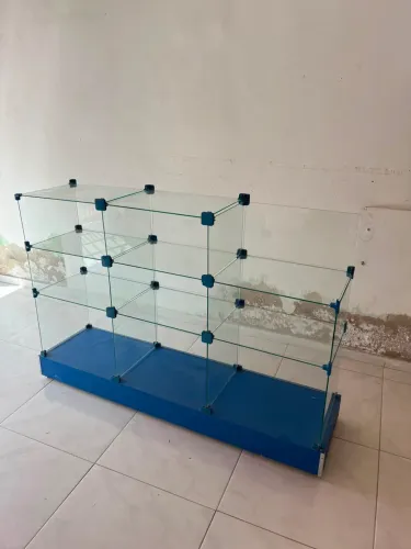Balcão vitrine de vidro