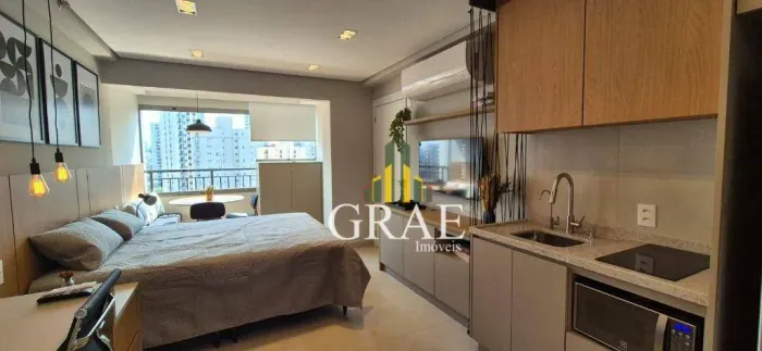 Apartamento/Studio 32m², mobilado, 1 quarto, sacada, para locação no Sacomã - São Paulo/SP