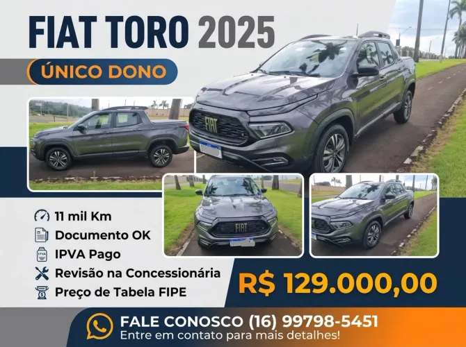 Fiat Toro Freedom 1.3 T270 4X2 Flex AUT 2025