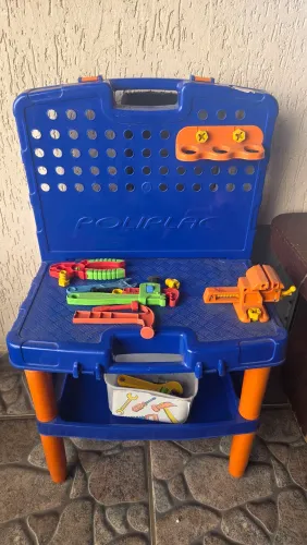 Brinquedo infantil bancada de ferramentas