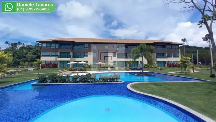Flat com 2 quartos PRONTO E MOBILIADO NA PRAIA DOS CARNEIROS