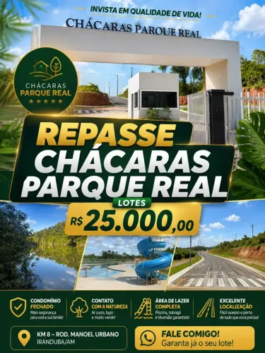 TRANFERÊNCIA - LOTES CHÁCARAS PARQUE REAL, AGENDA SUA VISITS