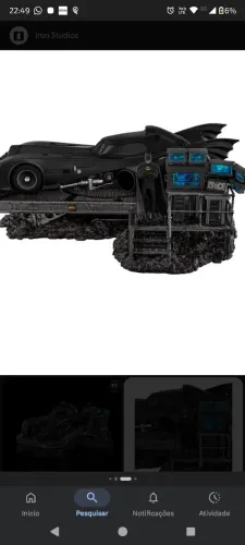 Iron Studios batmobile Deluxe - the flash- estatua-sideshow