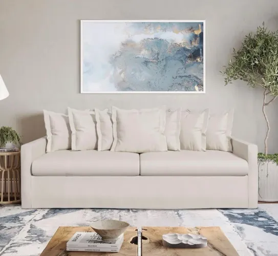 Sofá Sem Caixa 2,00m Franca em Linho p76