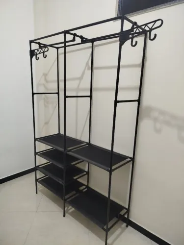 Guarda Roupa Arara Novo na Caixa com Prateleiras e Ganchos