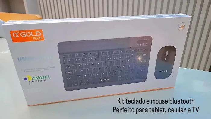 Kit teclado e mouse Bluetooth