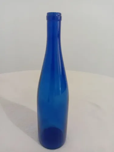 Garrafa de Vidro Azul Decoração Antiguidade