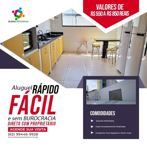 Kitnet com as áreas comuns compartilhadas