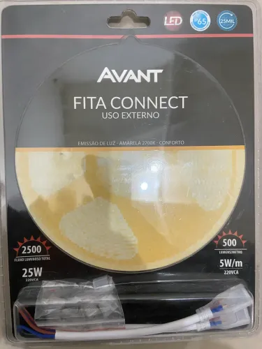 Fita led connect 5w 5m 2700k luz branco-quente