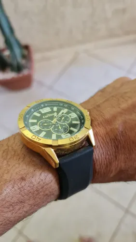 Relógio CONDOR DOURADO pulseira silicone