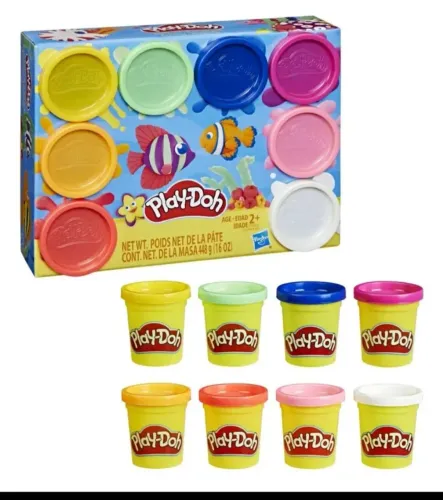 Play-Doh massinha de modelar 8 potes Multicolor Rain Bow