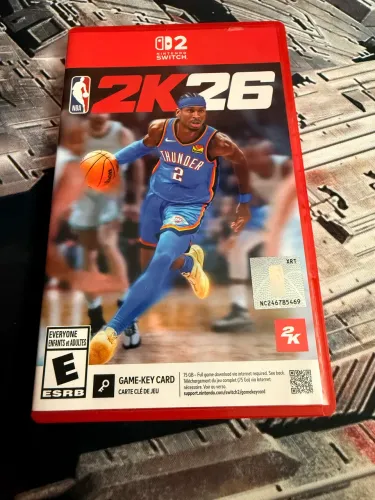 NBA 2K26 para Nintendo Switch 2, versão física Game-Key Card, original 2K.