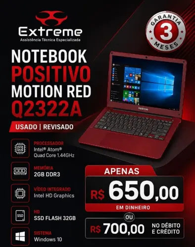 Notebook positivo Q2322A com Garantia