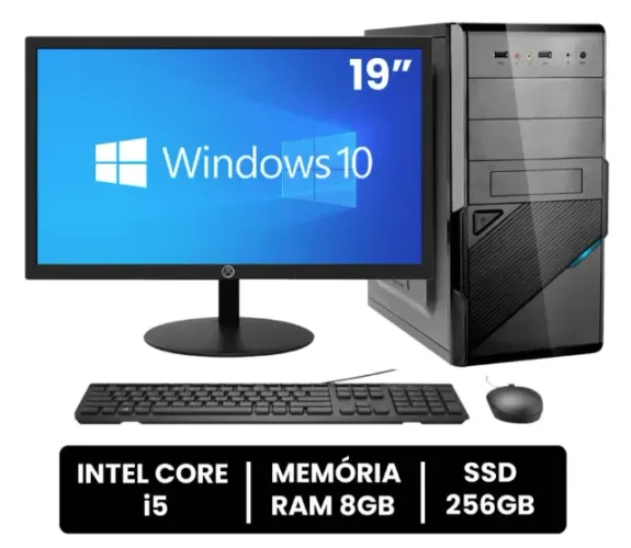 PC Intel Core i5 8GB 256GB HDD Windows 10 Corporativo