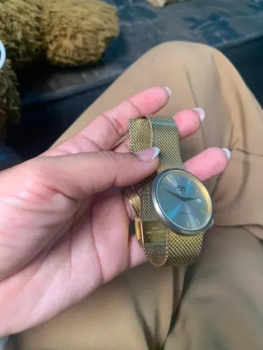 Relógio Quartz Mido Original Unissex Dourado