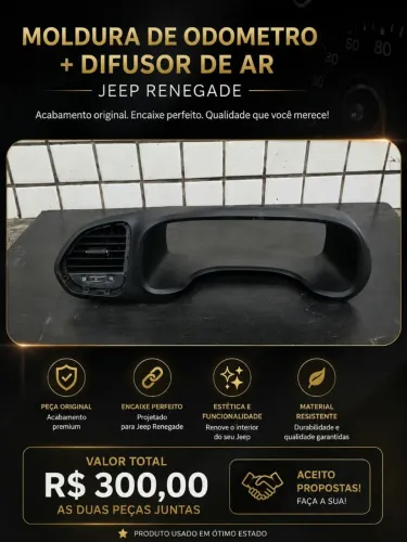 Moldura do Odômetro + Difusor de Ar. JEEP RENEGADE