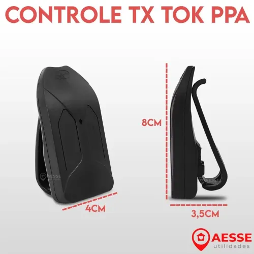 Controle Remoto PPA TOK 433,92 MHz Original - Portão Eletrônico